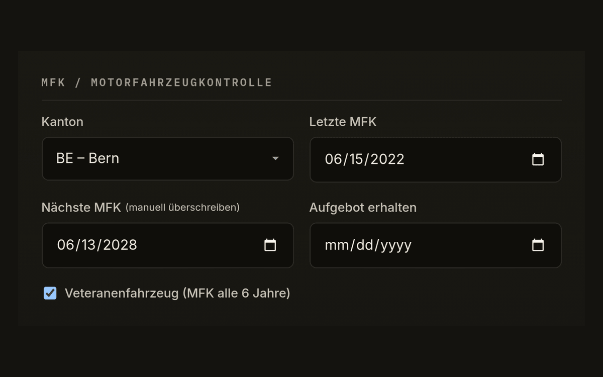 Motorfahrzeugkontrolle, nach Kanton.
