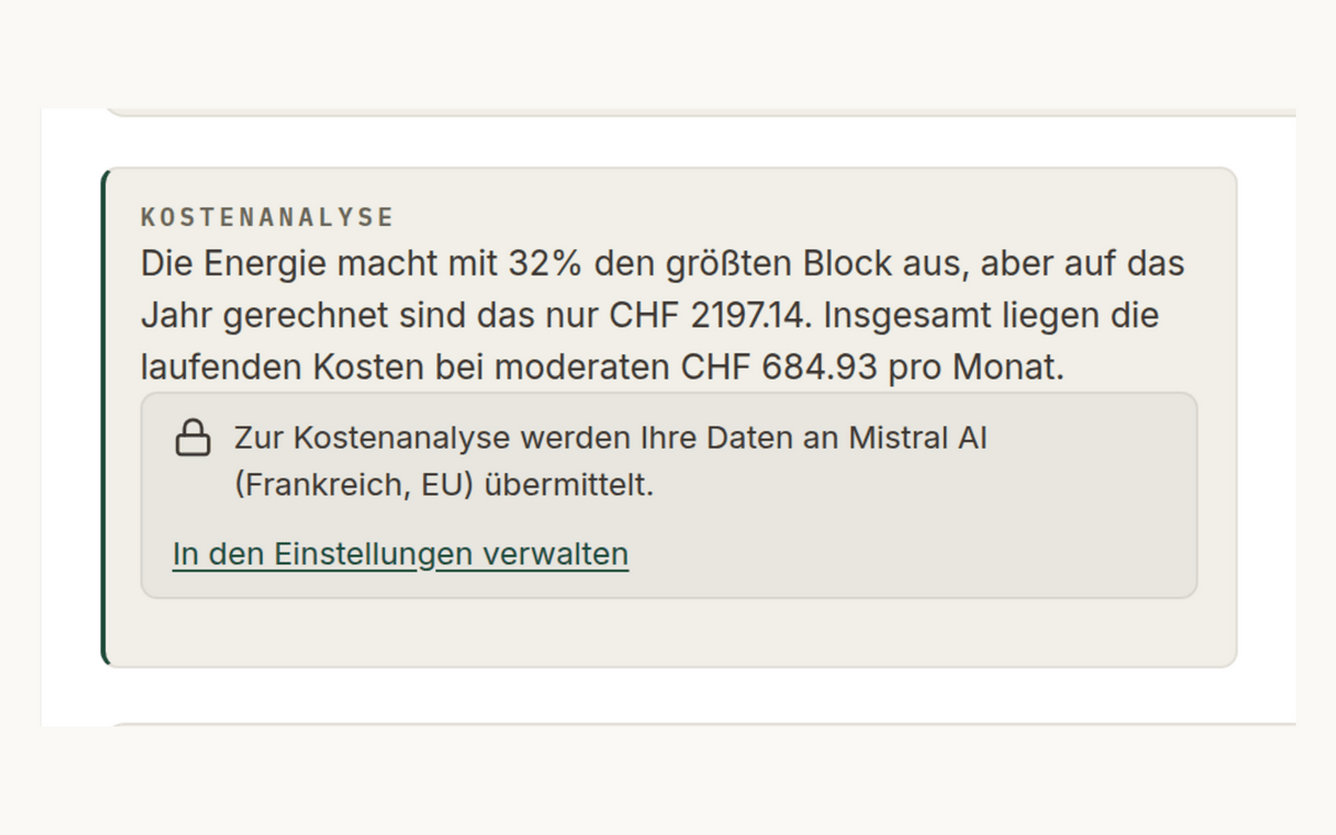 Ihre Kosten, in klaren Worten erzählt.